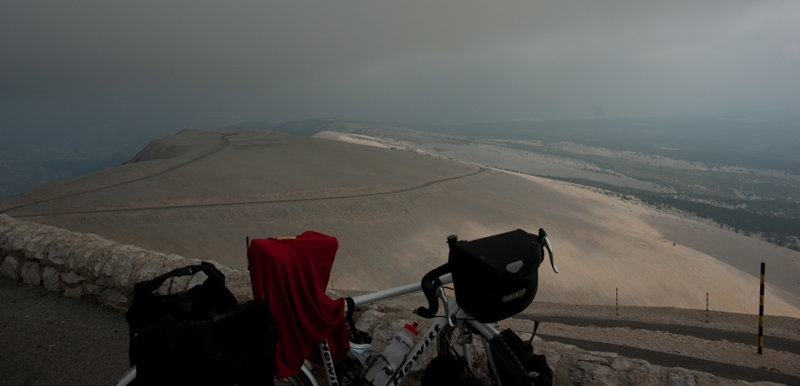 The moonscape view from the summit of Mont Ventoux