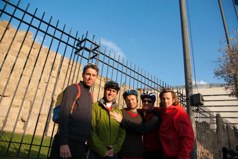 Farewell photo at the Servian Wall at Rome Termini