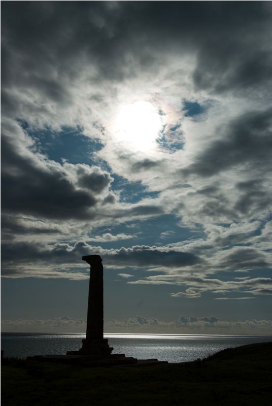 The remaining column of the Temple of Hera at Crotone