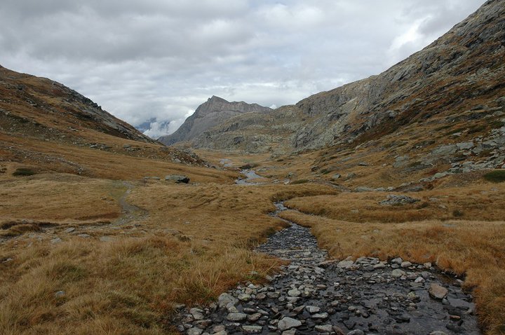 The view up the valley to the Col de Clapier